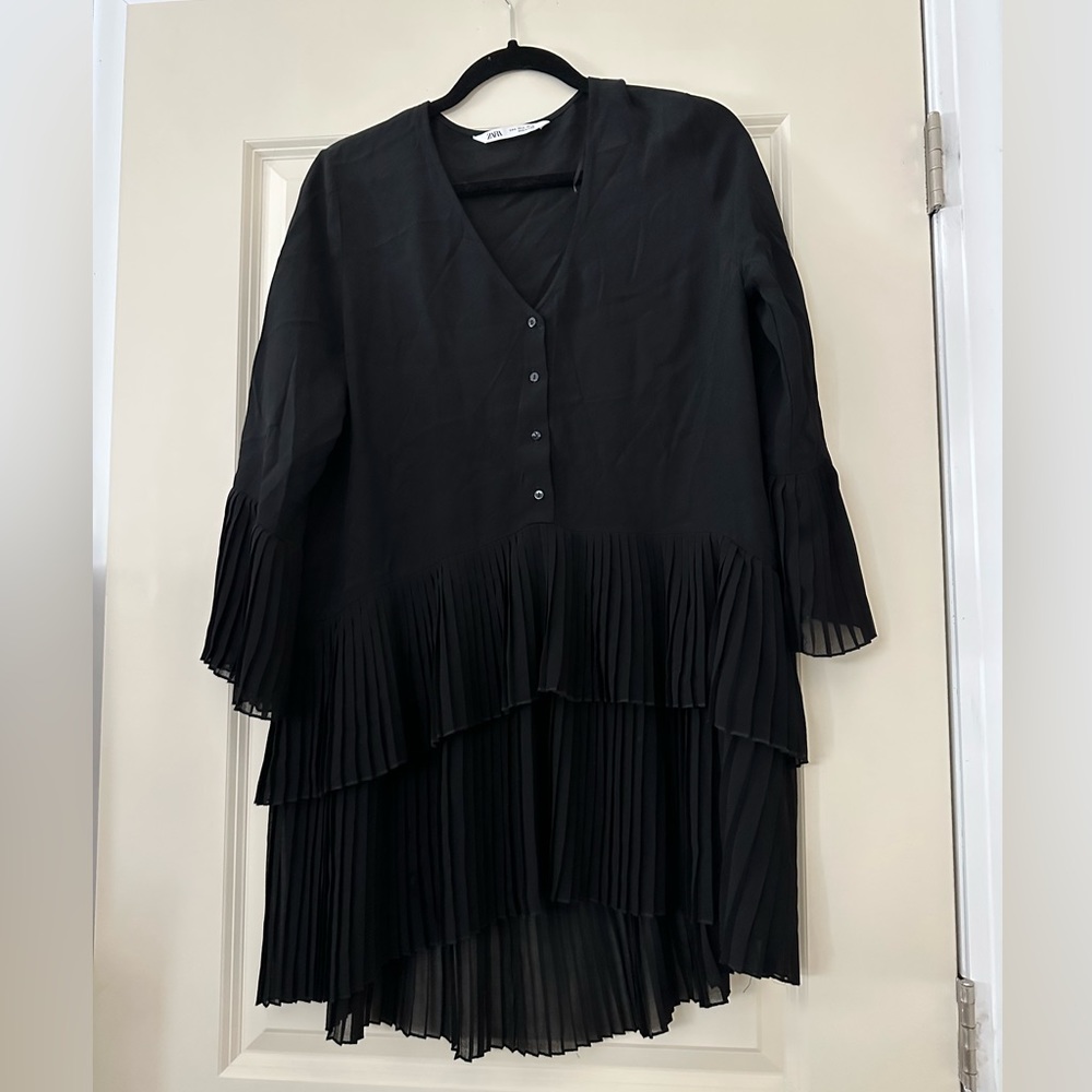 Zara pleated bottom and sleeves blouse|dress